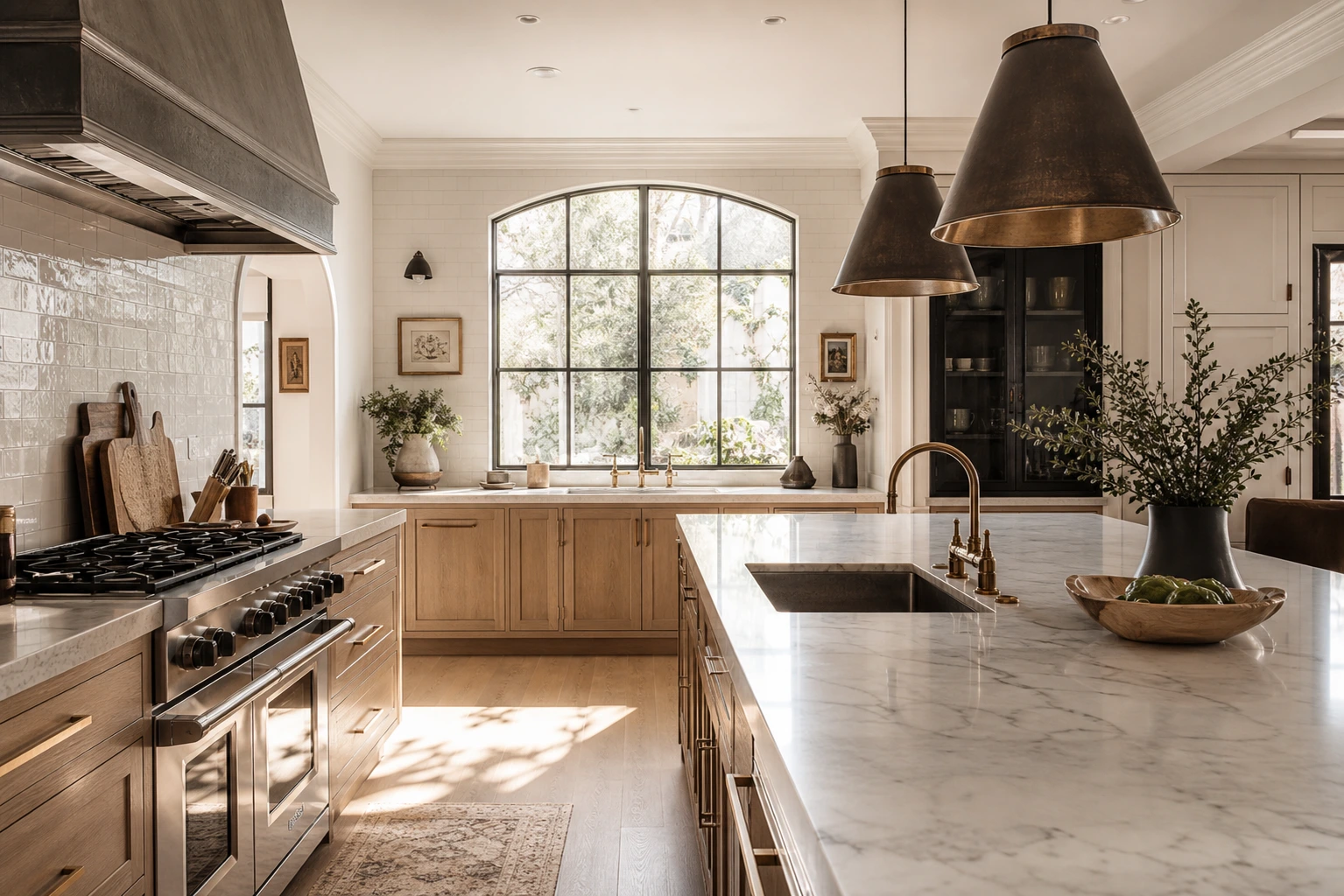 Modern kitchen layout design with perfect flow